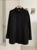 KEKEZOON Color Caramelo Versátil Estilo Coreano Simple Cuello Solapa Manga Larga de un Solo Botón Longitud Media Camisa para Mujer 8516