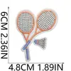 Raqueta de Bádminton Parche de Tela Bordado Decoración para Ropa Parche de Voleibol Ropa Deportiva para Niños Fútbol Bordado Bádminton Bordado