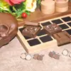 Nuevos Gemelos de Madera Maciza de Nogal Negro Haya Camisa Francesa Gemelos Marrones Set de Gemelos