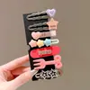 Pinzas Metálicas Y2K Dulces Frescas de Gama Alta para el Cabello Pinzas Laterales Dopamina Set de Accesorios para el Cabello de Lujo Precio de Vendedor Ambulante Un Yuan