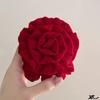 Romántico y cálido ~ Flor Roja intestino grueso banda para el pelo femenina alto sentido Cuerda para el pelo de Año Nuevo cuerda para el pelo estilo mismo de celebridad de Internet accesorios para el pelo