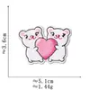 Patches Bordados de Animais Fofos Autoadesivos Mais Vendidos com Corações, Gatos, Coelhos e Ursos para Decoração de Roupas