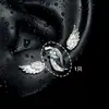 Ojo de Diablo Ala de Ángel Zirconio Ala Acero de Titanio Médico Cartílago de Oreja Clavo Borde Único y Hermoso Cartílago de Oreja Clavo Pendiente