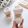 Inverno Novo Urso Fofo Sapatos de Algodão Mais Veludo Quente Sola Macia Sapatos para Bebê Criança Atacado em Estoque