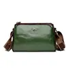 Couro com Óleo e Cera Moda Transfronteiriça Bolsa Feminina Nova Retro Bolsa Almofada Dupla Face Bolsa de Ombro Popular na Internet Bolsa Transversal