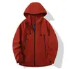 Estilo Novo Primavera e Outono Jaqueta Fina com Capuz e Zíper Longo Laminada Jaqueta para Esportes ao Ar Livre Roupa de Trabalho Top Personalizado Atacado