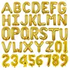 Globos de Papel de Aluminio de 16 pulgadas Versión Americana Dorado Letras Inglesas A-Z Números 0-9 Banner de Decoración para Fiesta de Cumpleaños Venta al por Mayor