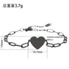 Pulsera de Acero Inoxidable con Forma de Corazón para Pulso Transfronterizo Pulsera de Clip de Papel Europea y Americana Material en Blanco Pulsera de Regalo Navideño Venta al por Mayor