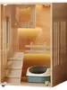 Casa de Gato Vila Gato para Uso Doméstico, Gaiola de Gato de Madeira Maciça com Espaço Livre e Banheiro Integrado, Casa de Gato Panorâmica de Vidro de Pequeno Porte