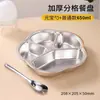 Bandeja de Comida para Jardín de Infancia con Ventosa, Bandeja de Acero Inoxidable 304 para Comida Infantil con Compartimentos, Diseño de Dibujos Animados