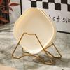 Prato de osso de diamante estilo creme plástico prato de frutas japonês prato de jantar com aparência elegante mesa de jantar doméstica prato de osso quadrado