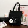 Bolso Sencillo de Otoño e Invierno Nuevo Estilo Bolso de Lona Texturizado y Atmosférico para Mujer 2023 Mochila Escolar para Estudiante Bolso de Mano de Dibujos Animados