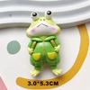 Accesorios de Resina de Rana Roja de Dibujos Animados Grandes diy Soporte para Carcasa de Teléfono Móvil Pegatinas para Refrigerador Zapatos con Agujeros Horquilla Adhesivo para Vaso de Agua