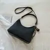 Bolsa tote de lona texturizada simples estilo coreano para mulheres, novo modelo 2026, bolsa de ombro e transversal de grande capacidade para o dia a dia