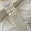 Calcetines de encaje estilo ballet con estrella, hasta la pantorrilla, para mujer, estilo coreano dulce, calcetines holgados con lazo para primavera y verano, calcetines estilo universitario