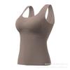 7A Seda de Morera Antibacteriana Cachemir Copa Fija Integrada Terciopelo Alemán Ropa Interior Térmica Chaleco para Mujer Chaleco Engrosado Forrado de Polar de Invierno