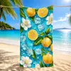 Toalha de Praia de Frutas Limão Frescas de Verão Transfronteiriça Impressão Digital Férias na Praia Limão Secagem Rápida Toalha de Banho para Natação