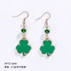 Pendientes de aleación para fiesta del Festival Irlandés transfronterizo europeo y americano moda St. Aretes de sombrero de trébol del Día de San Patricio para mujer