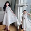Vestido de niña Verano 2025 Nuevo Vestido de Princesa Dulce Estilo Occidental para Niños Grandes