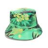 Chapéu de praia Guarda-sol Chapéu de sol estilo tropical Chapéu de pescador impresso para ilha de coqueiro Chapéu de bacia de férias de viagem