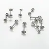 Accesorios para uñas de hueso de oído de acero de titanio, copa de taza para taladro adhesivo, taza para oído, poste de circón adhesivo, joyería para piercing de acero inoxidable