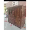 Casa de madera anticorrosión removible con agua, patio de almacenamiento para casa, casa pequeña móvil para niños, sala de almacenamiento, pabellón para mascotas