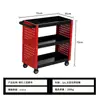 Carrito de herramientas de tres niveles para taller de reparación de automóviles, almacenamiento de herramientas y piezas, carrito empujado a mano con ruedas universales, carrito de herramientas de reparación extraíble
