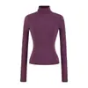 Camisa Interior de Lana Pure Desire Hot Girl Cuello Alto Otoño 2025 Nueva Ajustada y con Temperamento Top Interior de Manga Larga