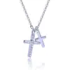 Colar Cruz de Prata Esterlina S925 Estilo Ins Guanming, Corrente para Clavícula Feminina com Pingente Pequeno Microcravejado, Moderno e Versátil