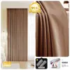 Cortinas para Dormitorio con Oscurecimiento Total, Nuevo Estilo 2025, Algodón y Lino, Estilo Crema, Lujo Ligero, Sensación de Alta Gama, Aislamiento Térmico, Tela Protectora Solar para la Sala de Estar