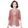 Nuevas Blusas de Primavera para Mamá, Camisas Elegantes, Conjuntos de Dos Piezas de Manga Larga para Mujeres de Mediana Edad y Mayores, Blusas de Primavera y Otoño para Mujeres de Mediana Edad y Mayores
