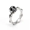 Venta Caliente Europea y Americana Joyería de Acero de Titanio Anillo de Titanio Personalizado con Calavera de Motocicleta Cabeza de Fantasma Anillo de Hombre Retro Street Trendy