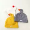 Bonito Patito Sombrero de Punto para Niños Otoño Invierno Bebé Cálido Sombrero de Lana Cortavientos Protección para Orejas Sombrero Unisex Moderno