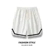 Shorts Esportivos Casuais Largos de Comprimento Médio da Marca Tendência de Verão para Homens Malha Respirável de Basquete Finos de Secagem Rápida