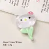 Accesorios de Resina DIY de Dibujos Animados, Pinzas para el Cabello de Gato con Flores de Primavera, Fundas para Teléfono, Hebillas para Zapatos, Llaveros, Colgantes y Decoraciones