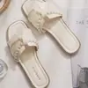 Sandalias Planas de Verano para Mujer 2026, Estilo Hada Francesa con Perlas y Detalle de Moño, Estilo Nuevo