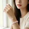 Pulsera de Cristal Natural, Simple de un Solo Círculo con Cuentas Redondas Joyería Transfronteriza, Joyería Estilo Pareja de Ágata Roja, Pulseras de Cristal para la Mano