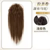Peluca de Clip con Cola de Caballo Rizada Semi-Atada para Mujeres, Realista Invisible de Corona Alta, Voluminizador de Cabello Suave Sin Costuras