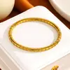 Suministro Especial Transfronterizo Acero de Titanio Abrible Pulsera de Mano Hidráulica de Alta Gama para Hombres y Mujeres 18K Sin Decoloración Joyería de Moda al por Mayor