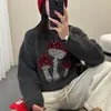 Suéter Suelto Gris Estilo Perezoso para Mujer Otoño e Invierno Camisa Base Engrosada Nueva 2025 Se Puede Usar Afuera en Invierno