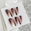 Tang Chao Color Base Semiacabado Armadura Desgaste Armadura Prefabricada Europeo y Americano Y2K Estilo Antiguo Arte de Uñas Gota de Agua Larga Exfoliante