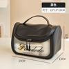 Bolsa de Cosméticos para Mulheres, Bolsa de Higiene de Viagem Transparente Impermeável Estilo Ins com Grande Capacidade, Bolsa de Armazenamento para Viagem