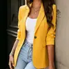 2026 Moda Femenina Estilo Europeo y Americano Nuevo Elegante Blazer Ajustado con Diseño de Solapa y Botón Único Chaqueta de Traje de Manga Larga