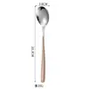 Cuchara y Tenedor de Acero Inoxidable 410 Estilo Coreano Estilo Ins Cuchara Vajilla de Moda Cuchara de Postre Cuchara de Café Tenedor de Fruta para el Hogar