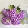 5 Crisantemos Grandes, Manojos Pequeños de Flores Artificiales, Muebles para el Hogar de Sala de Estar, Fotografía, Decoración, Arreglos de Flores Artificiales, Venta al por Mayor