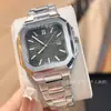 Reloj Cuadrado Nautilus Tendencia de Moda de Gama Alta Versátil Ultradelgado Retro Nicho Calendario Luminoso Reloj de Cuarzo