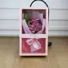 Flores de Sabão Dia dos Namorados, Flores de Sabão Cravo Presente Dia das Mães, Pequeno Buquê Embalado em Caixa de 3 Peças para Atividades Promocionais