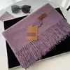 Bufanda de Color Sólido de Cachemira Sintética Nueva para Otoño e Invierno de Jm para Mujer, Engrosada con Borlas, Chal Cálido de 300g para Estudiantes