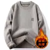 Suéter Grueso de Punto Cálido con Forro de Polar de Cuello Redondo para Hombre, Colección Otoño/Invierno 2026