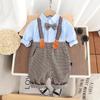 Macacão infantil de primavera e outono conjunto de duas peças de uma geração de roupas infantis de comércio exterior roupas bonitas masculinas para um ano de idade roupas infantis da moda